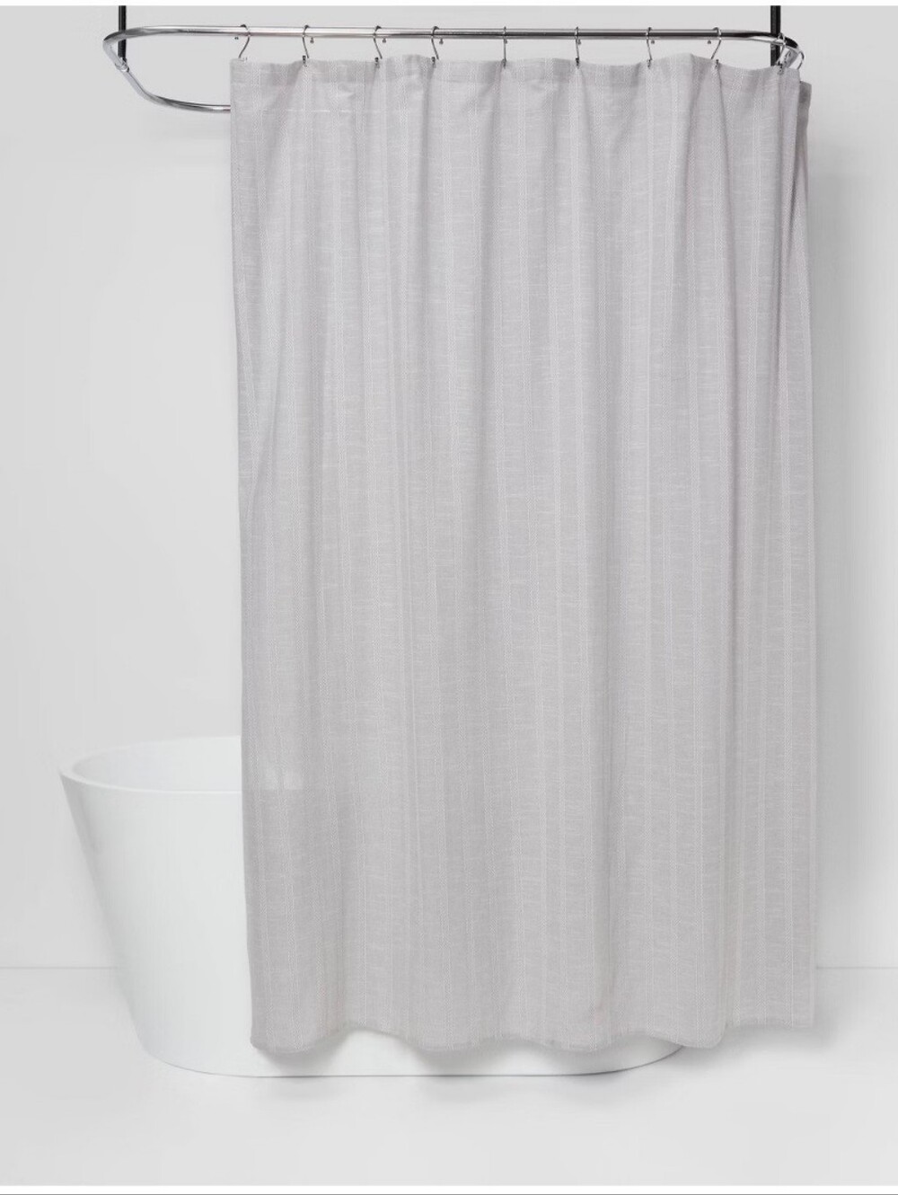 Striped Shower Curtain Gray Threshold